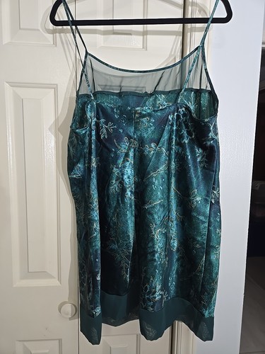 Vintage Inner Most Lingerie Camisole Top Green Satin Bust 22" = Large - Picture 3 of 6