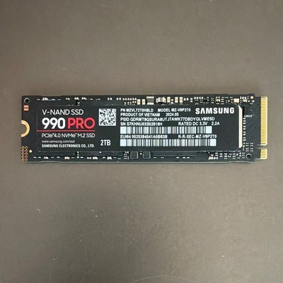 Samsung 990 PRO 2TB PCIe 4.0 NVMe M.2 Internal SSD V-NAND MZ-V9P2T0