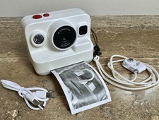 Instant Print Black  Whit Print Digital Camera W/ Roll of Paper Inside Works