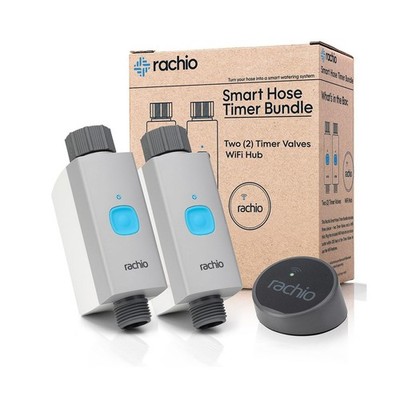 Rachio Smart Hose Timer (2 Valves + 1 WiFi Hub)   App-Controlled Outdoor F