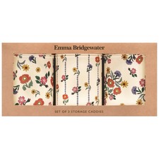 Emma Bridgewater Poppies Set of 3 Storage Caddies Tea Coffee Sugar POP2900
