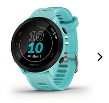 Garmin Forerunner 55 GPS Running Watch Blue, HR/Distance Smartwatch Uk stock