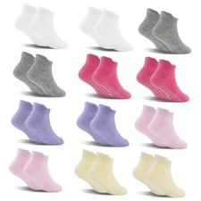 12 Pairs Toddler Non Slip Kid Boy Girl Socks 3-5T 01 Girls Style-12 Pairs