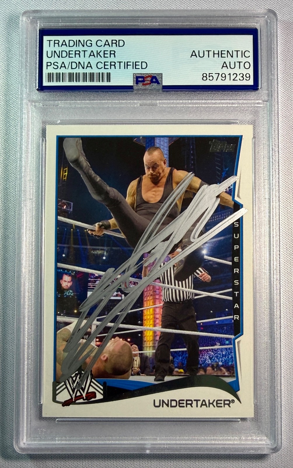 2014 Topps Smackdown WWE WWF The Undertaker Signed Auto Card #92 PSA DNA