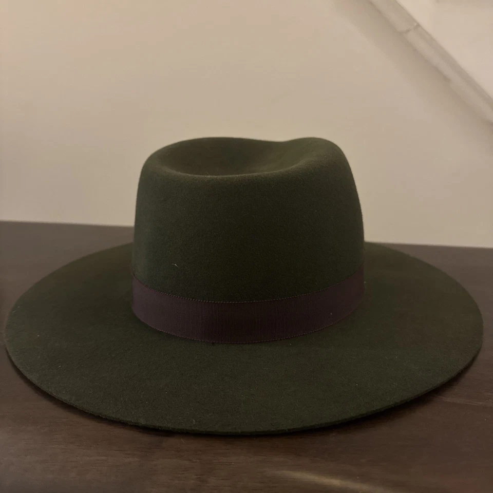 Sombrero Fedora Goorin Bros Mr. Phillips Lana Ala Ancha Verde Bosque Talla XL Foto 3 de 4