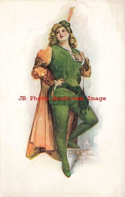 A Study in Green, Man With Green Clothes, Brown Robe & Feathered Green Hat