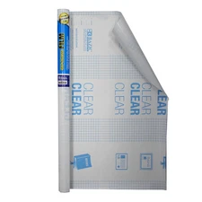BAZIC 18" X 1.5 Yard (54") Clear Self Adhesive Book Cover, Covering Film