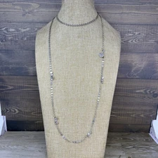 Silpada N2739 Confetti .925 Sterling Silver Disc Charm 46 Inch Long Necklace