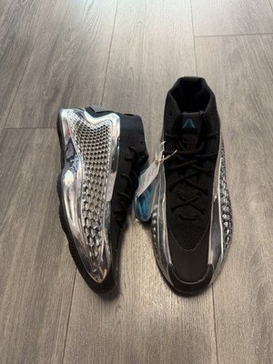 Adidas Anthony Edwards 1 Chrome Black Silver Athletic Sneakers Adidas Anthony Edwards AE 1  main image 3