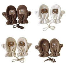 Child Friendly Winter Gloves Loss Proof Neck Cord Design 1-12 Years Warm Mittens