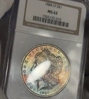 1884-O Morgan Silver Dollar — NGC MS62 Toned 🌈 See Video!