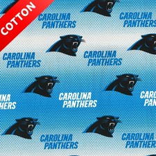 Carolina Panthers NFL Cotton Fabric - 58" Wide - Sold by The Yard Bolt