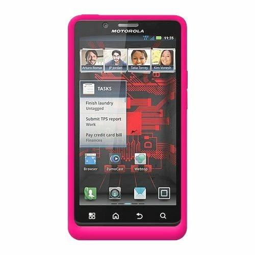 Funda de gelatina de silicona Amzer para Motorola DROID BIONIC XT875 - Rosa intenso - 1 Pa Foto 2 de 2