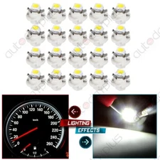 20 White B8.4D 5050-SMD LED Bulbs Auto Instrument Cluster Gauge Panel Lights