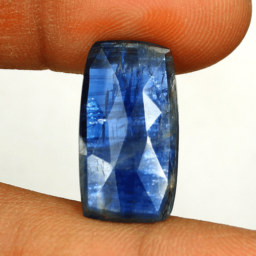 19.20 Cts\\ 2 Pcs Natural Blue Kyanite Rose Cut 20.8mm-21mm Untreated Gemstones - Picture 4 of 9