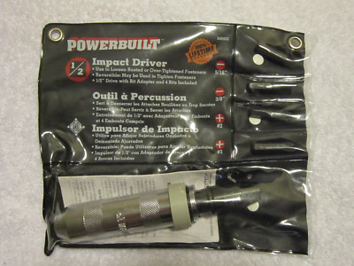 PowerBuilt - Reversible Impact Driver Kit [1/2'' Drive] (Part # 648002) *NEW*