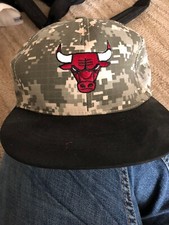 Chicago Bulls Anniversary Strapback Hat SGA AT T Camo