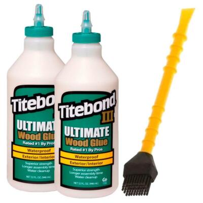 Holzleim Titebond III Ultimate 2 X 946 ml wasserfest D4 + Titebond titebrush 