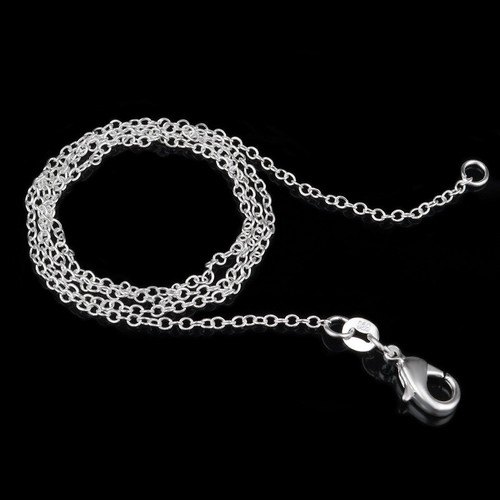 10PCS 925sterling solid silver plated 1MM 16inch -24inch rolo chain necklace - Picture 5 of 13