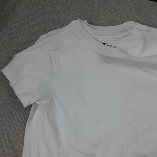 Lot of 5 Hanes Boy's T-shirts Size Small White Tagless Undershirt Short Sleeve - Picture 3 of 3