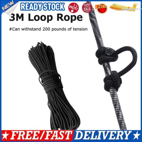 3m D Ring Buckle Rope Bow Release U Rope Archery Accessories (Black) - Foto 1 di 11
