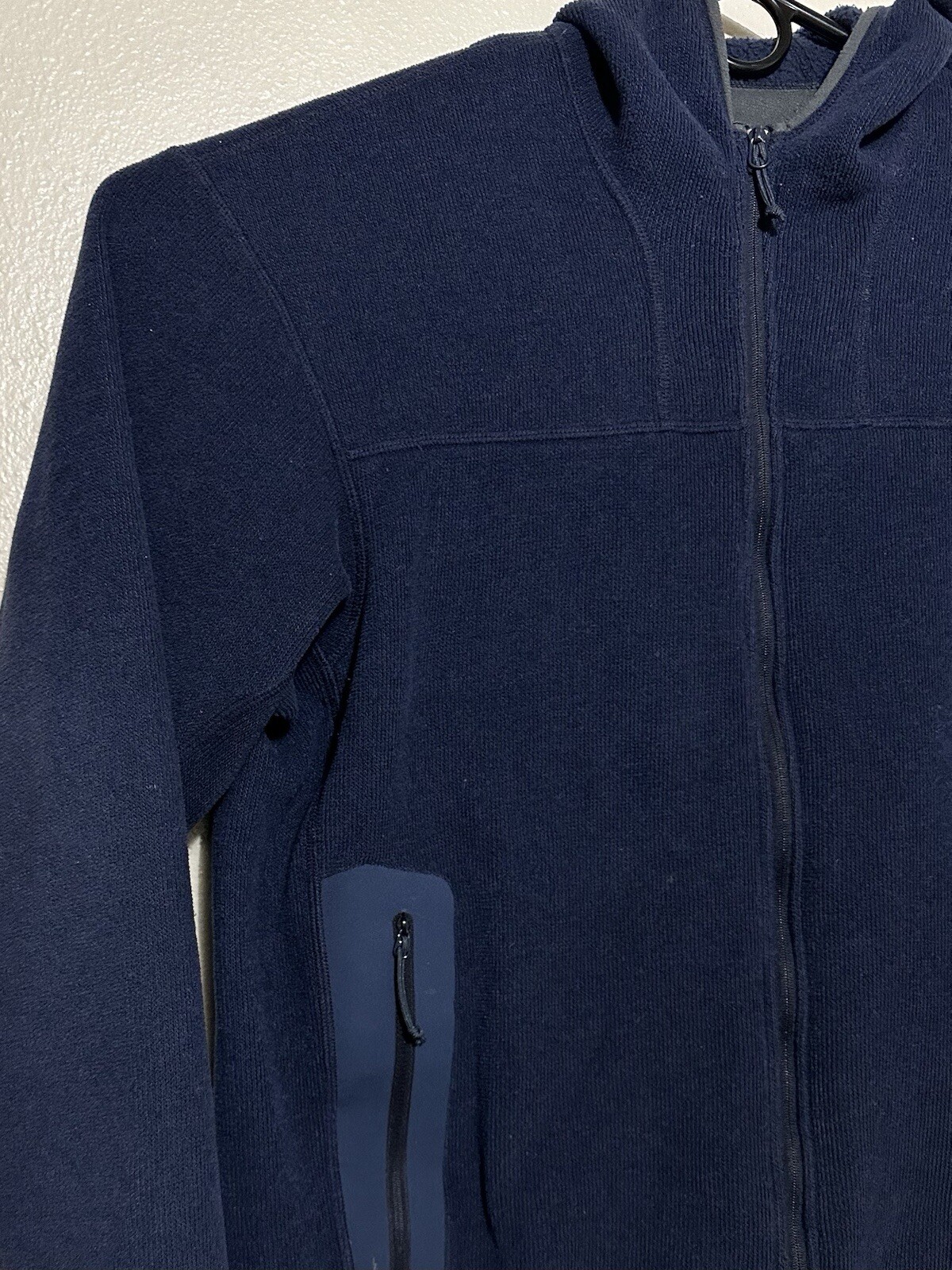 ARC'TERYX Arcteryx Giacca Adulto XL Extra Large BLU NAGA FELPA CON CAPPUCCIO Full Zip Pile POLARTEC