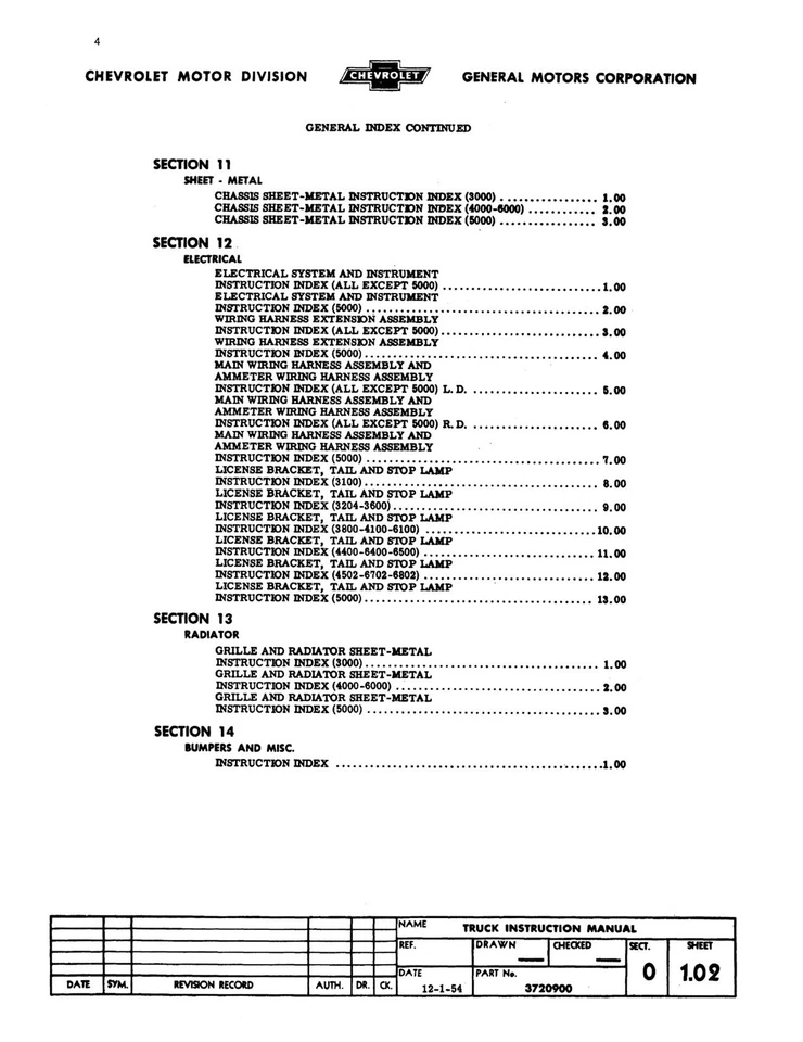 1955-1959 Chevrolet Truck Factory Assembly Manual - Image 4 of 4