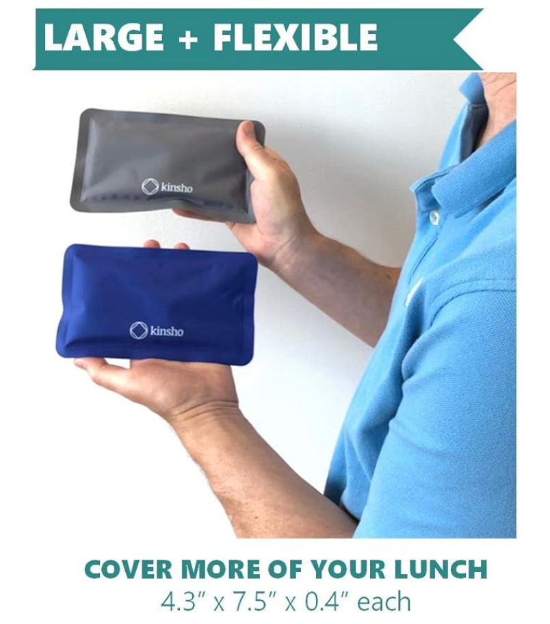 Kinsho Reusable Refreezable Blue Ice Packs For Lunch Bento Boxes