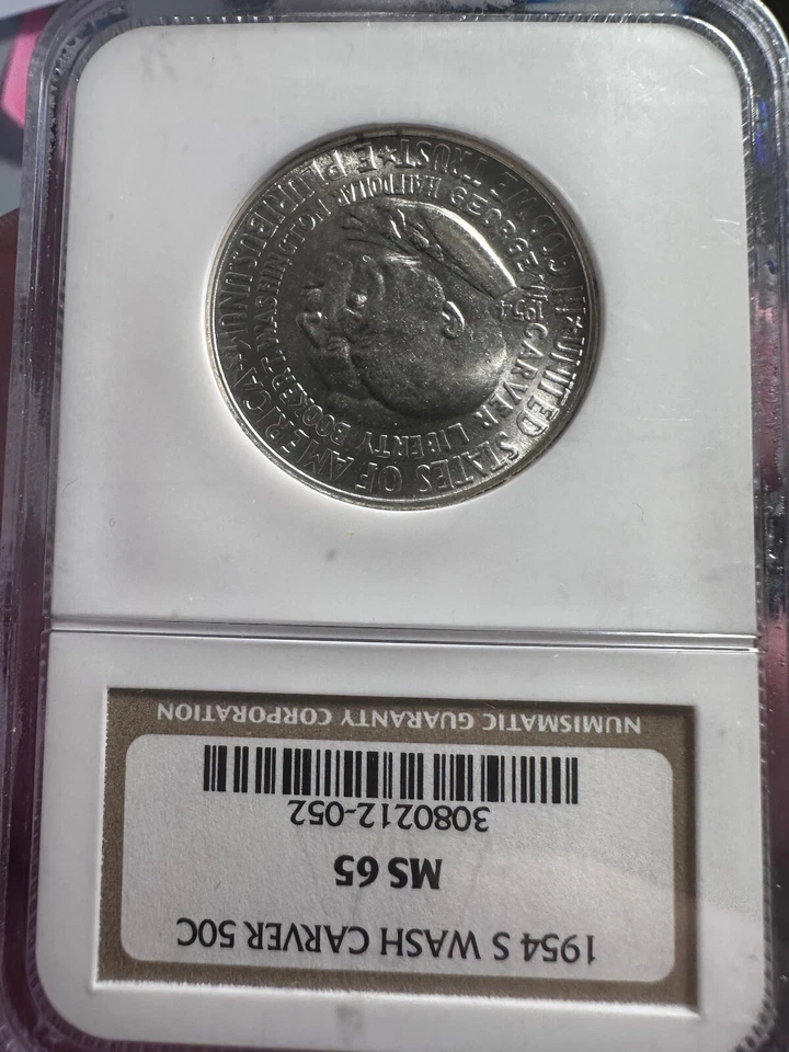 1954-S Washington-Carver 50C NGC MS 65 Silver Commemorative Half lot# 896 - Image 3 of 4