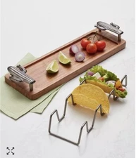 THE CELLAR Southwest Cactus-Handled Wood Taco Tray, Created for Macy's