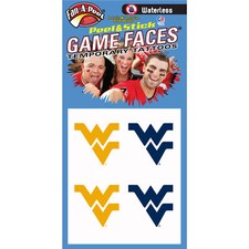 Fan-A-Peel West Virginia Waterless Peel and Stick Temporary Tattoos