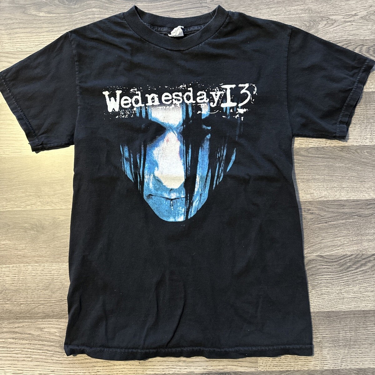 Vintage Wednesday 13 Band Skeletons T Shirt Sz XS Y2K Horror