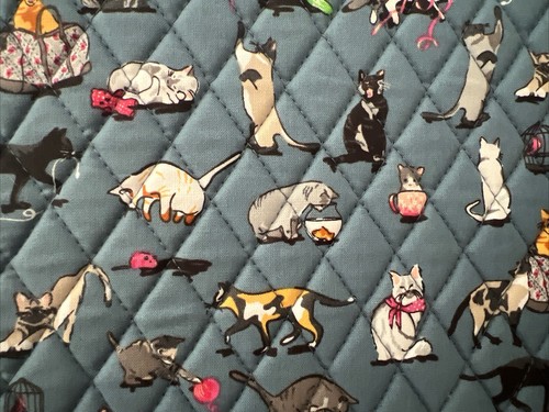 Vera Bradley Laptop Sleeve in Cats Meow Kittens Print Quilted NWT - Picture 5 of 6