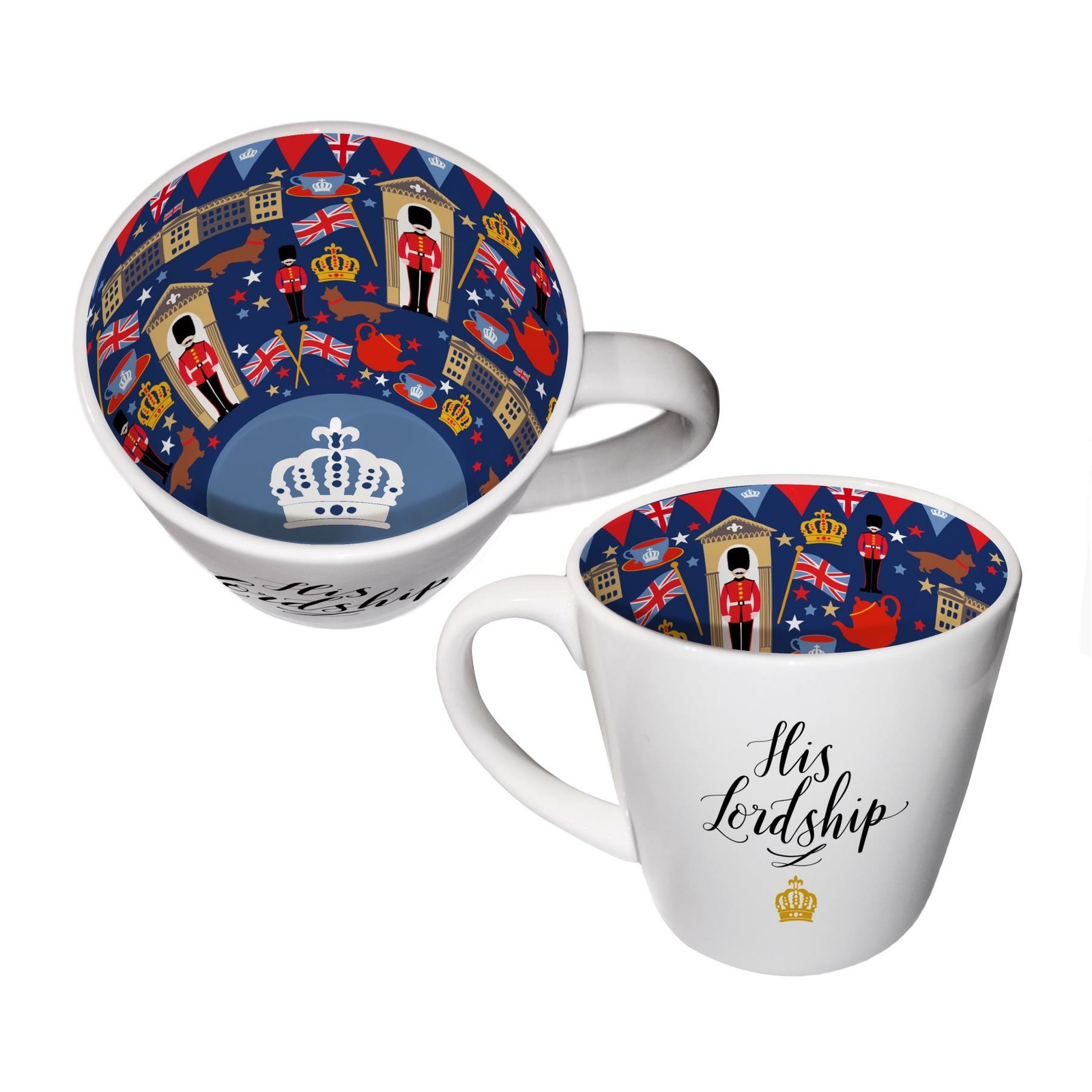 Novelty Coffee Mug His Lordship Inside Out Husband Boyfriend Tea Cup Gift Him