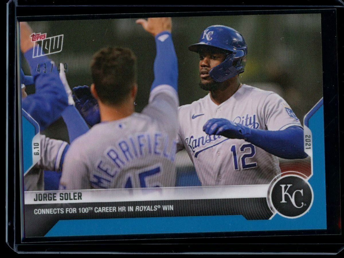 2021 Topps Now #337 Jorge Soler Blue Parallel Card #d /49 | eBay