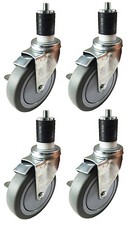 5" x 1-1/4" Non-Marking Rubber on Expanded Applicator - 4 Swivels with Brake