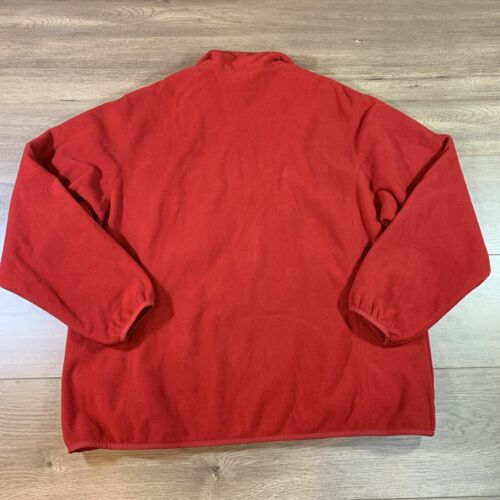 Land’s End Full Zip Fleece Jacket Youth XL Red Squall Zipper Pockets - Picture 2 of 14