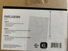 New Park Harbor PHPL5481BN Milford 6-in Wide Single Light Mini Pendant