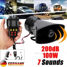 12V 7-Klang Laute Horn Hupe Autohorn Lautsprecher Sirene LKW PKW Boot PA System