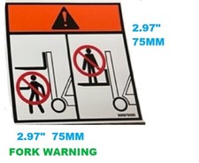 Hyster 1338278 Yt 505976595 Fork Warning Decal Safety Sticker Sign 2.5x3 Hyster 1338278 Yt 505976595 Fork Warning Decal Safety Sticker Sign 2.5x3