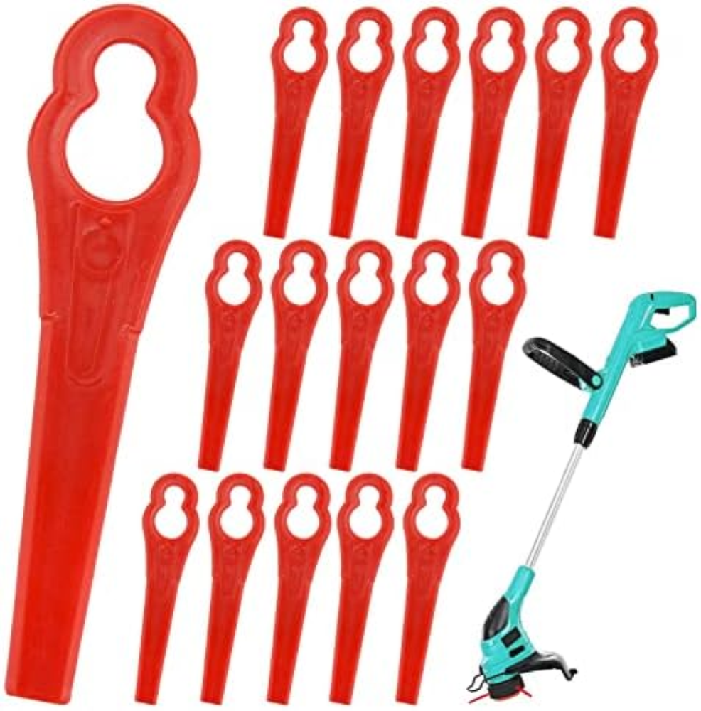 100 coltelli per tagliaerba in plastica, tagliaerba a batteria