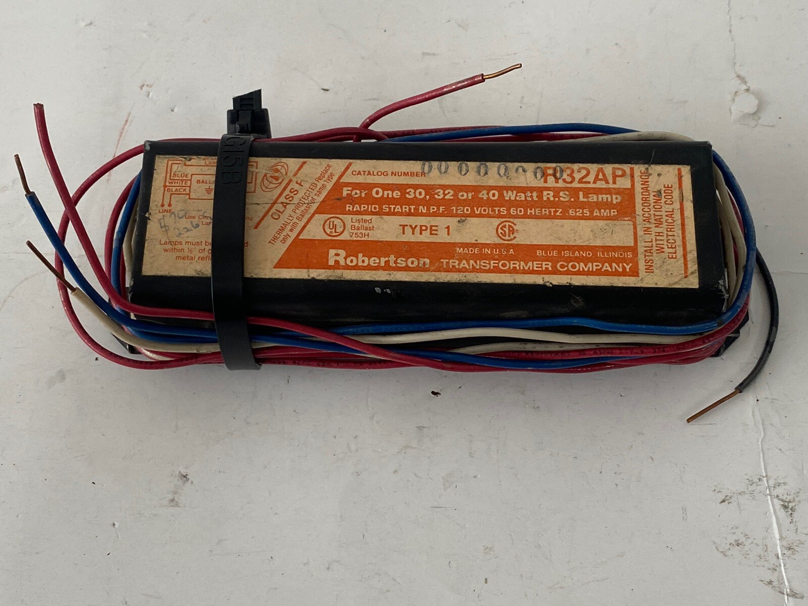 ROBERTSON R32AP FLUORESCENT BALLAST