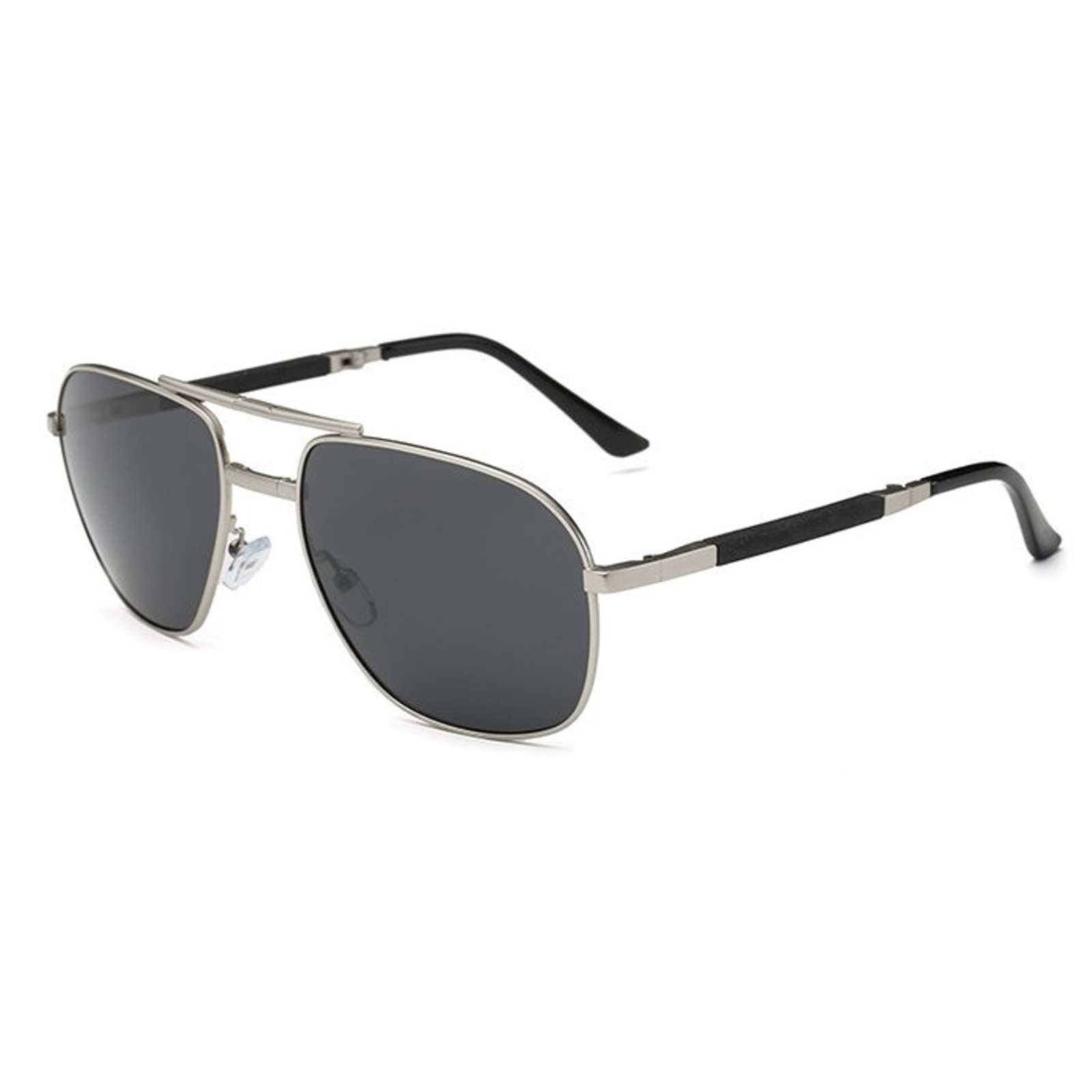 Silver Trifold Aviator Sunglasses for Style and Durability-image
