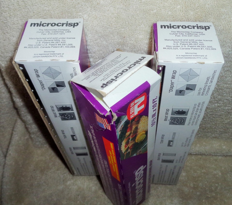 MICROCRISP & CRISPIT Browning Crisping Microwave Wrap 6 Boxes Lot eBay