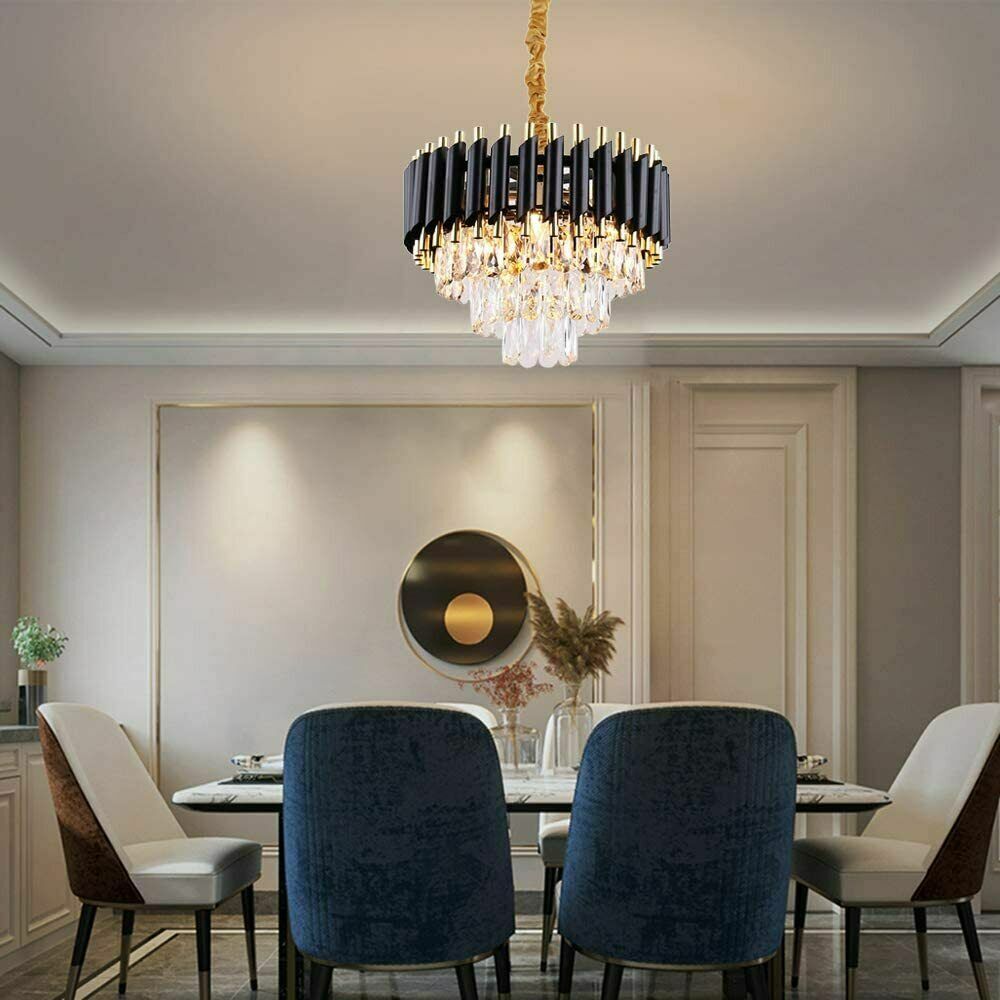 Crystal Ceiling Light Modern Crystal Chandelier HOMCOM Raindrop