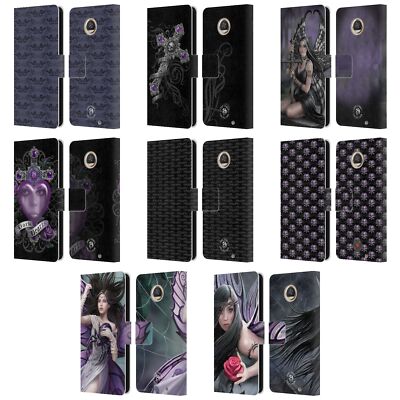 OFFICIAL ANNE STOKES DARK HEARTS LEATHER BOOK WALLET CASE FOR MOTOROLA PHONES
