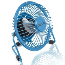 O2COOL 4" USB Personal Desk Fan   Portable Mini Table Cooling Fan - Blue