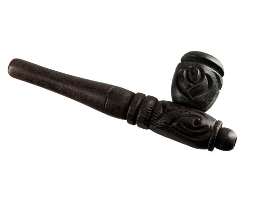 Pfeife Indienne Antike aus Holz Geschnitzt 11 CM für Sammlung 6710