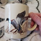 3 Ceramic beige Cup Mug David Maass Mallard Duck Hunting Bird Flying Fowl — photo 2