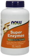NOW Foods Super Enzymes Health Digestion Nutrient Availability 180 Caps 11/26EX